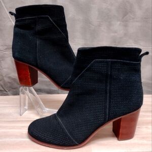 Toms ‘Lunata’ Black Suede Ankle Boots Women's‎ Size 11